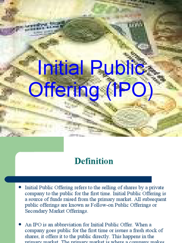 Initial Public Offering (IPO) | PDF | Initial Public Offering | Investing