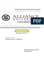 Alliance School of Law Project On Law of Crimes Relevance of Sec 121