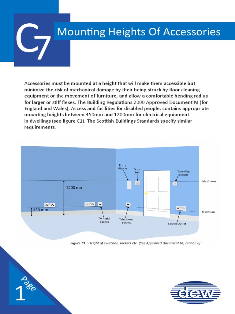 Mounting Heights of Accessories: Pag e | Download Free PDF | Switch ...