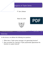 Convergence of Taylor Series