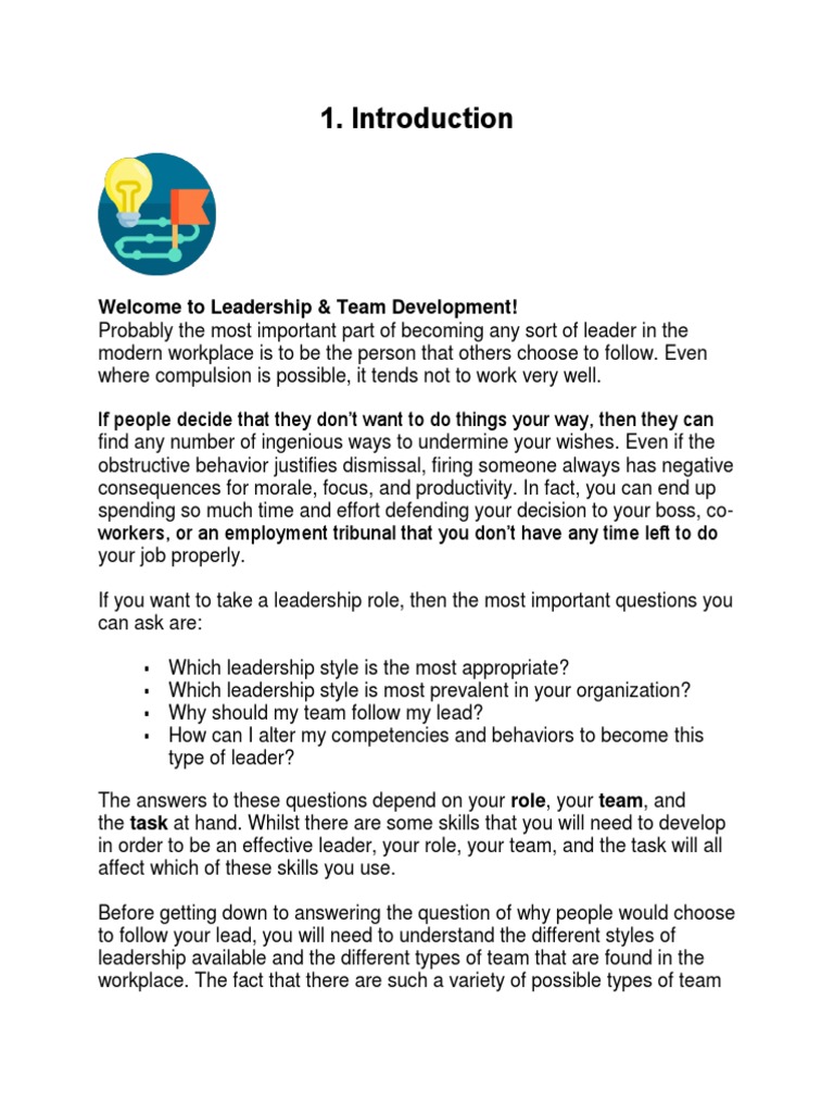 Leadership and Team Development Guide | PDF | Leadership | Decision Making
