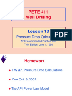 Pressure Drop Calculations for Well Drilling