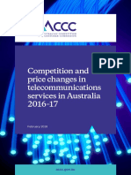 Competition and Price Changes in Telecommunications Services in Australia 2016-17 PDF