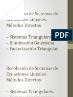 Resolución de Sistemas de Ecuaciones Lineales