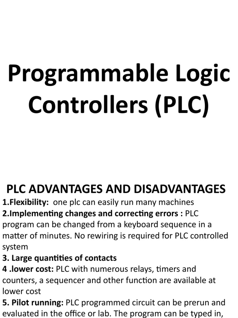 Programmable Logic Controllers (PLC) | PDF | Programmable Logic ...