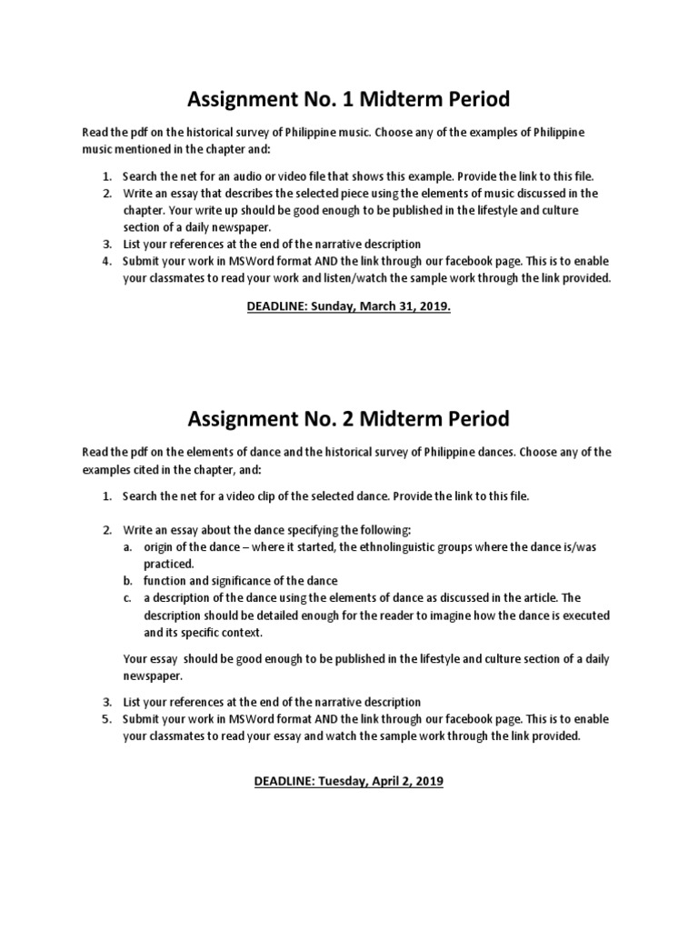 MIdterm Assignments | PDF
