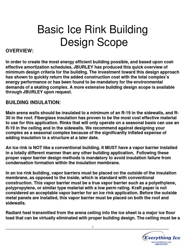 Basic Ice Rink Building Design Scope Overview Pdf Building