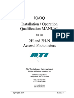 Iq/Oq Installation / Operation Qualification MANUAL: For The