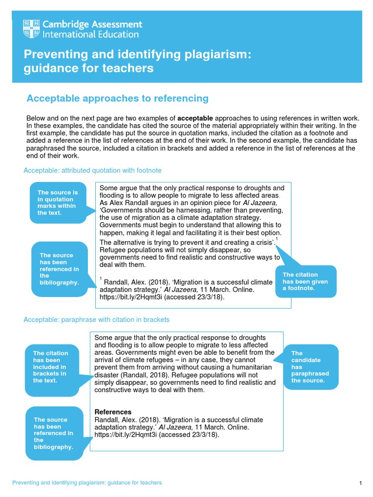 Acceptable And Unacceptable Approaches To Referencing Caie Citation Public Sphere