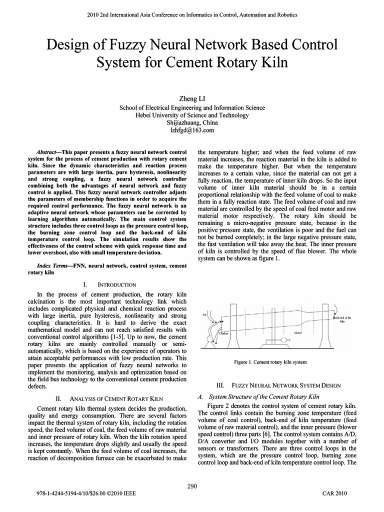 Design of Fuzzy Neural Network Based Control System For Cement Rotary ...