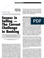 Success in Selling - The Current Challenge in Banking