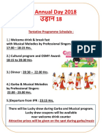 IPR Annual Day 2018 उड़ान 18: Tentative Programme Schedule
