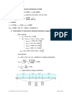 Calculation of Actual Resistance of Slab