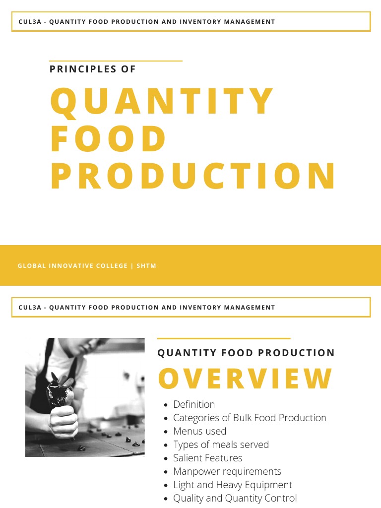 Principles of Quantity Food Production PDF Meal Menu