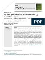 Revista Brasileira DE Anestesiologia: The Role of End-Of-Life Palliative Sedation: Medical and Ethical Aspects - Review