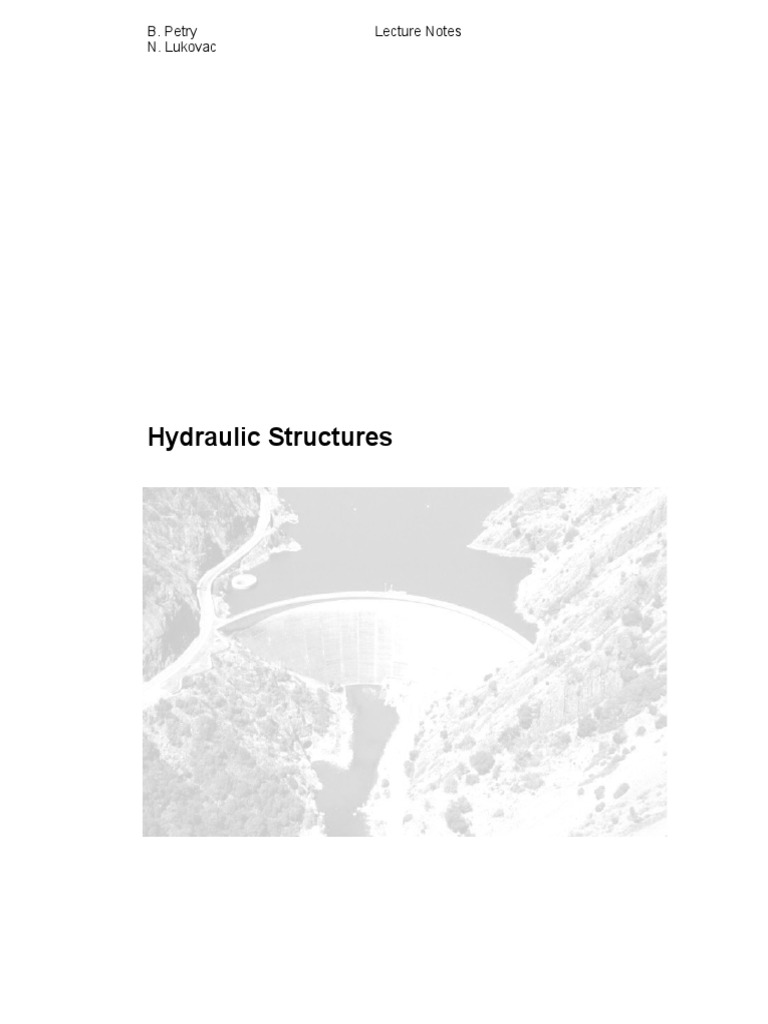 Hydraulic Structures PDF Spillway Dam