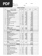 Estimate of Remaining Works