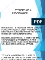 Competencies of A Programmer