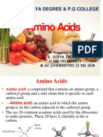 Amino Acids: Sri Arunodaya Degree & P.G College