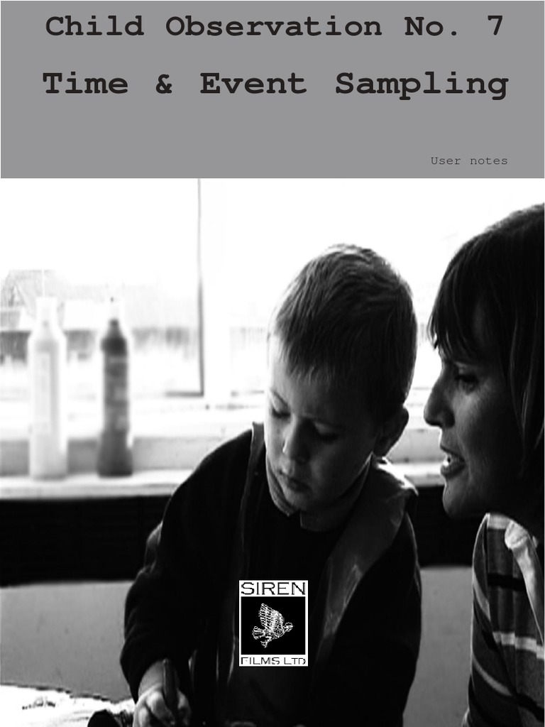 Child Observation Techniques Explained | PDF | Time | Sampling (Statistics)