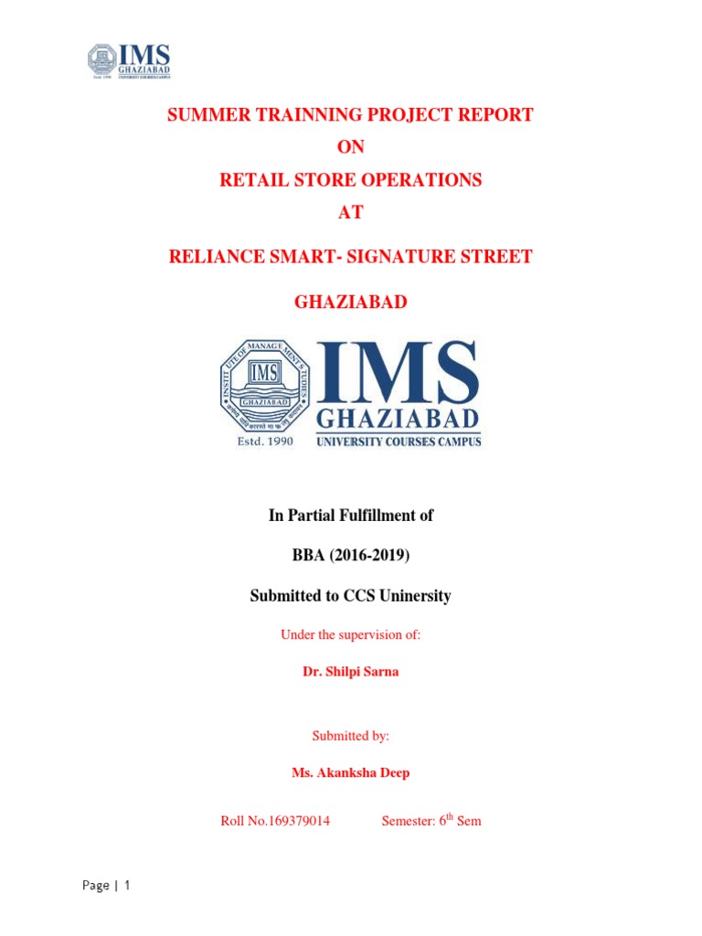 Dummy Report PDF Retail Sampling (Statistics)