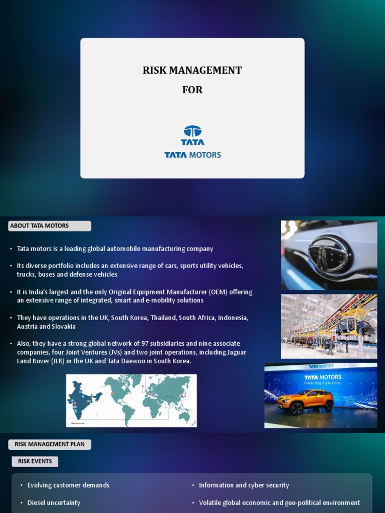 Risk Management for Tata Motors Risk Management Car