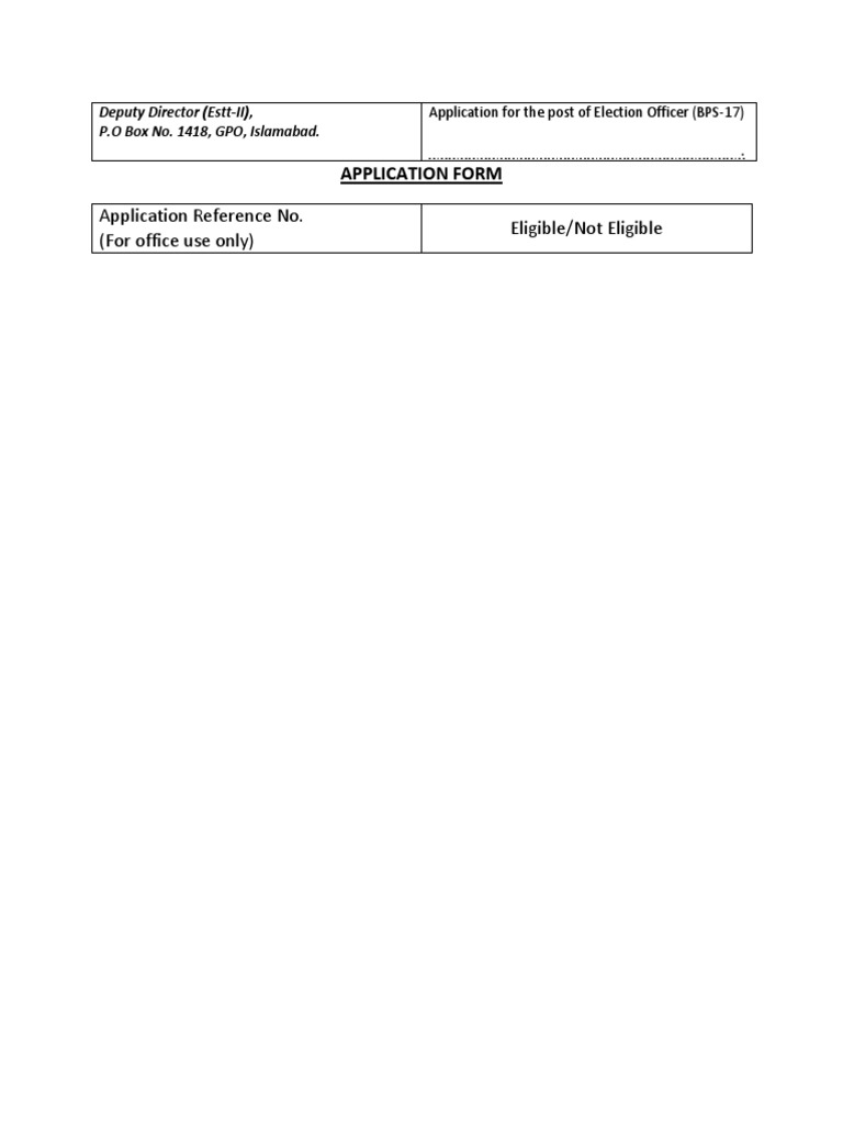 Application Reference No. (For Office Use Only) Eligible/Not Eligible | PDF