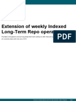 Extension of Weekly Indexed Long Term Repo Operations