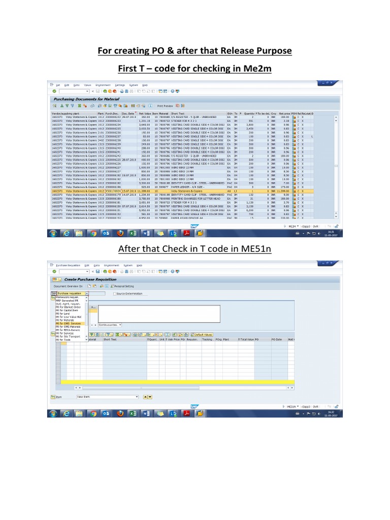 PO Creation and Release Process Guide | PDF