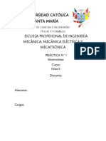 Universidad Católica de Santa María: Escuela Profesional de Ingeniería Mecánica, Mecánica Eléctrica Y Mecatrónica