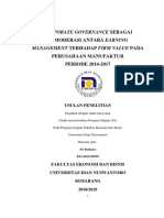 Corporate Governance Sebagai Pemoderasi Antara Earning Management Terhadap Firm Value Pada Perusahaan Manufaktur