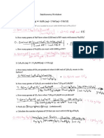 NSC-130 Stoichiometry Worksheet Answers PDF