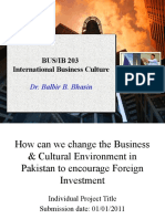 BUS/IB 203 International Business Culture BUS/IB 203 International Business Culture