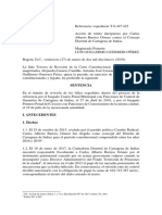 Sentencia Que Restituye La Curul A Carlos Barrios en El Concejo de Cartagena