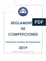 Reglamento Competiciones Espeleología  año 2019.