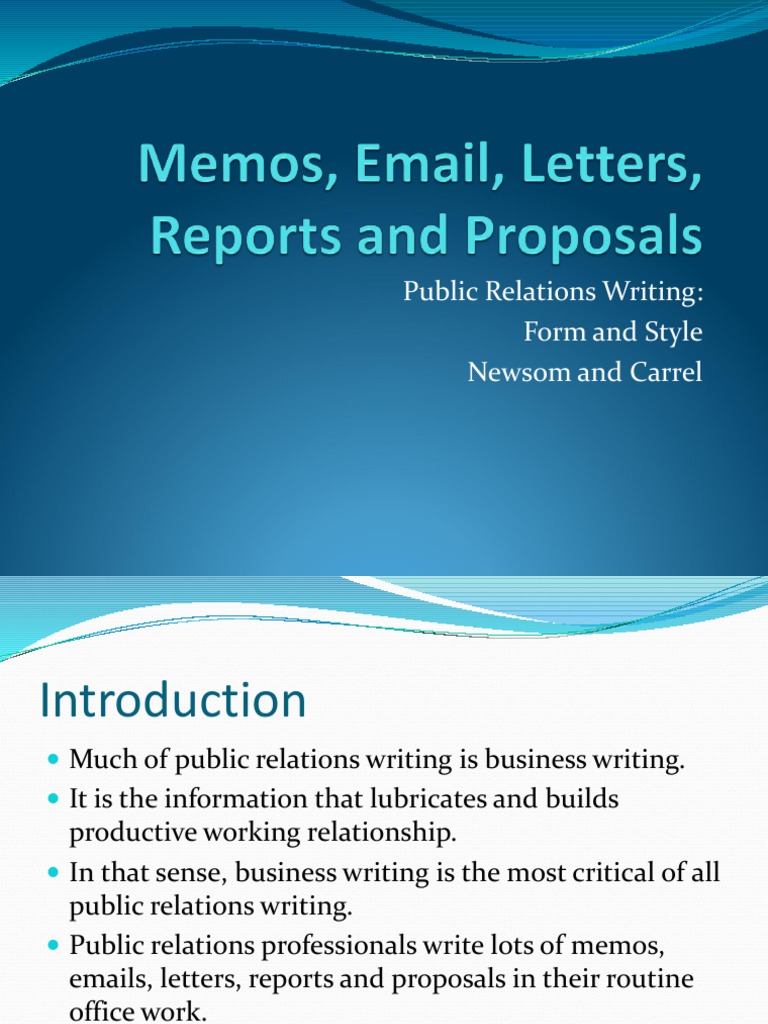 Public Relations Writing Essentials | PDF | Memorandum | Thesis