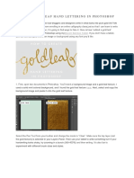 Create Gold Leaf Hand Lettering in Photoshop