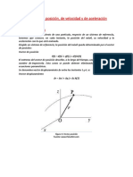 Vectores de Posición, Velociad, Aceleración