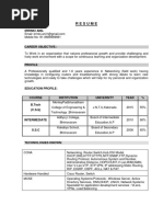 Attachment (1) Anil Recent Resume