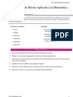 Taxonomia de Bloom Aplicada A La Matematica PDF