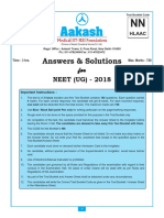 NEET 2018 Aakash Solution Code NN PDF