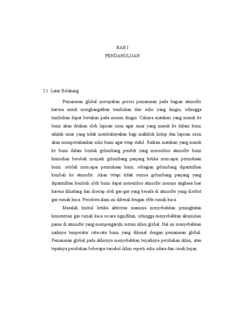 Pemanasan Global Scribd :: CONTOH TEKS