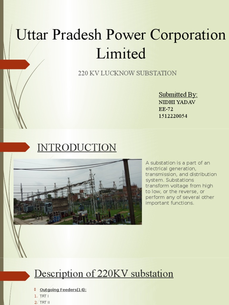 Uppcl Training Report | PDF | Transformer | Electrical Substation