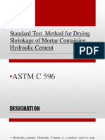 Standard Test Method For Drying Shrinkage of Mortar Containing Hydraulic Cement