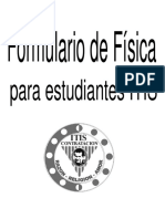 Formulario de Fïsica