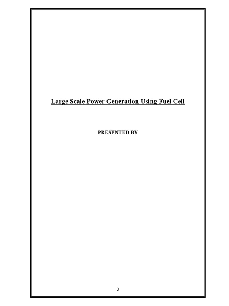 Fuel Cell Power Generation Overview | PDF | Fuel Cell | Solid Oxide ...
