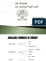 Ppt Large Scale Power Generation Using Fuel Cell