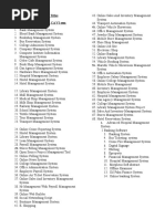 VB Project Titles Ba and Bcom Ca Vi Sem