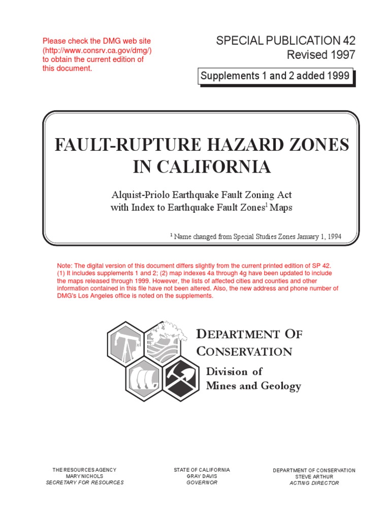 Alquist Priolo Act 1999 PDF | PDF | Earthquakes | Geophysics