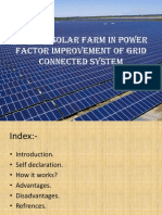 Role of Solar Farm in Power Factor Improvement of Grid Connected System